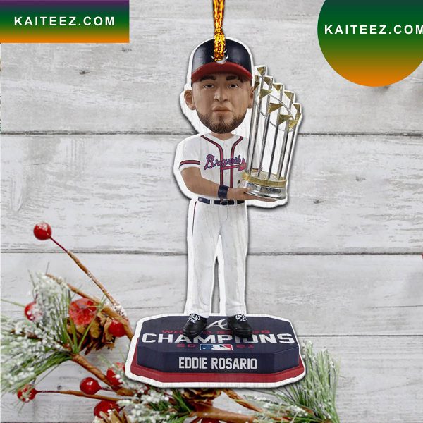 Eddie Rosario Atlanta Braves World Series 2022 Champions Christmas Ornament