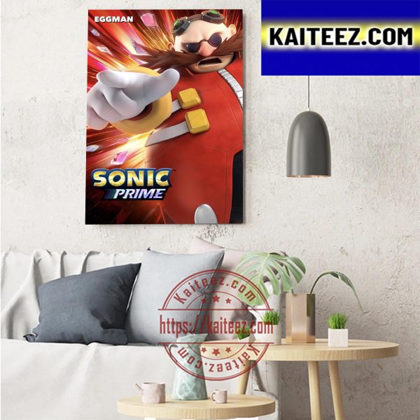 Eggman On Sonic Prime Poster Movie Art Decor Poster Canvas