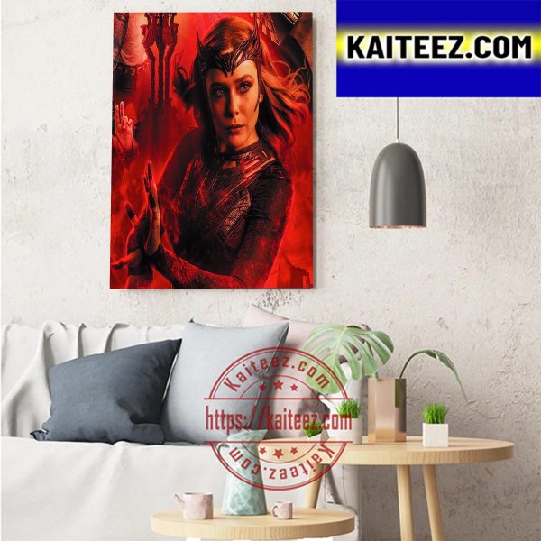 Elizabeth Olsen As Wanda Maximoff Scarlet Witch Of Marvel Movie Art Decor Poster Canvas