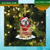 English Mastiff Reindeer Shape Christmas 2 Sides Christmas Ornament