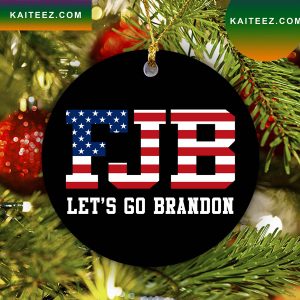 FJB Lets Go Brandon 2022 Patriotic Gifts Christmas Ornament