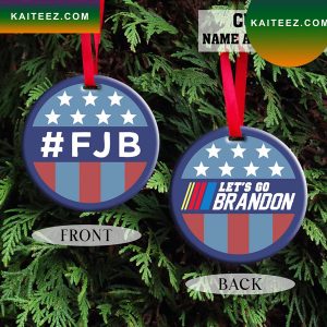 FJB Lets Go Brandon Biden Two Sided Christmas Ornament