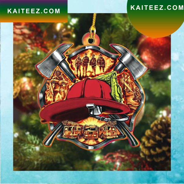 Firefighter Flat Christmas Ornament