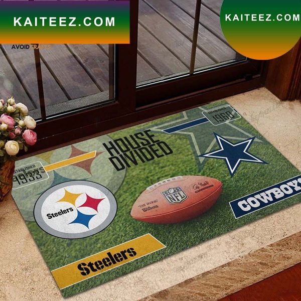 Football Team Pittsburgh Steelers Dallas Cowboys House Doormat