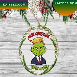 Funny Christmas Grinch x Donald Trump Gift 2022 Christmas Grinch Decorations Outdoor Ornament
