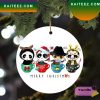 Funny Muscular Santa Lifting Weights Liftmas Christmas Ornament