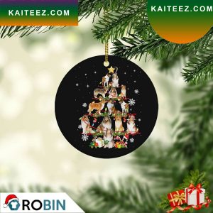 Funny Rough Collie Christmas Tree Lights Christmas Ornament