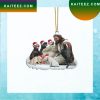 Gearhumans 3D Jesus Surrounded By Pug Dogs Christmas Custom Christmas Ornament