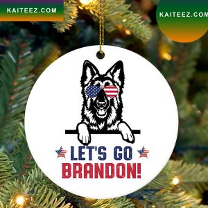 German Shepherd Lets Go Brandon 2022 Christmas Ornament