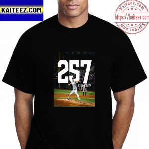 Gerrit Cole 257 Strikeouts Most Single Season In New York Yankees History Vintage T-Shirt