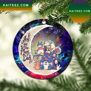 Ghibli Character Love You To The Moon Galaxy Mica Circle Ornament Perfect Gift For Holiday