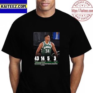 Giannis Antetokounmpo Milwaukee Bucks Vs Brooklyn Nets Vintage T-Shirt
