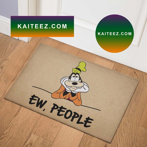 Goofy thinking Ew People Bath Mat Doormat