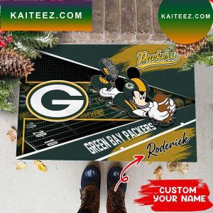 Green Bay Packers NFL Custom Name House of fans Doormat