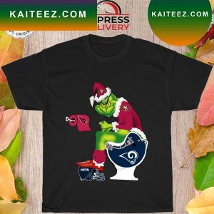 Grinch San Francisco 49ers Shit On Toilet Los Angeles Rams And Other Teams ChristmasT-shirt
