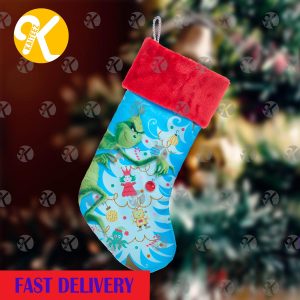 Grinch Stole Christmas Cartoon Poster Personalized Christmas Stocking