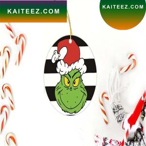 Grinch Wearing A Santa Hat  Grinch Decorations Outdoor Ornament