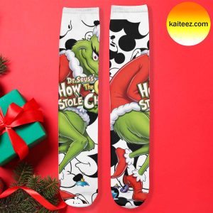 Grinch x Mickey Pattern Christmas Socks