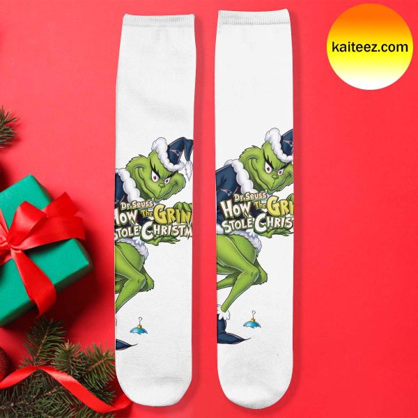 Grinch x NFL New England Patriots Christmas Socks