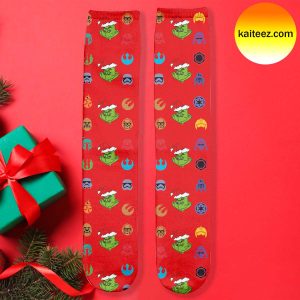 Grinch x StarWars 2D Pattern Christmas Socks