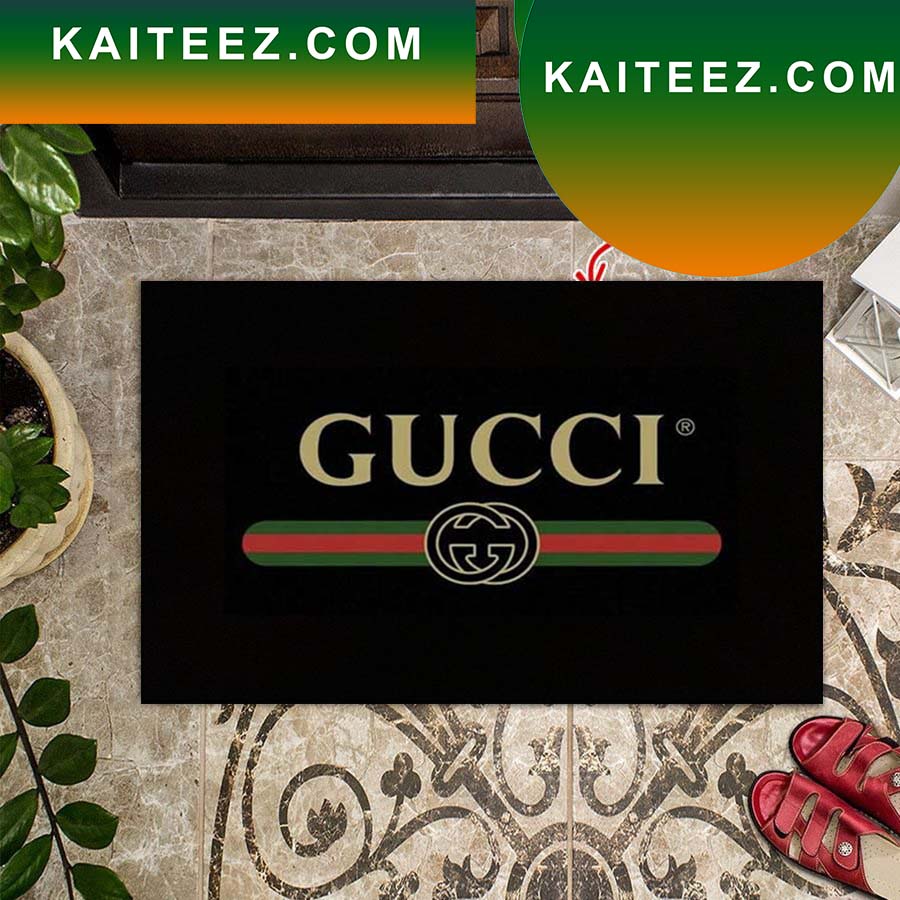 Gucci Logo Vector Outdoor Doormat - Kaiteez