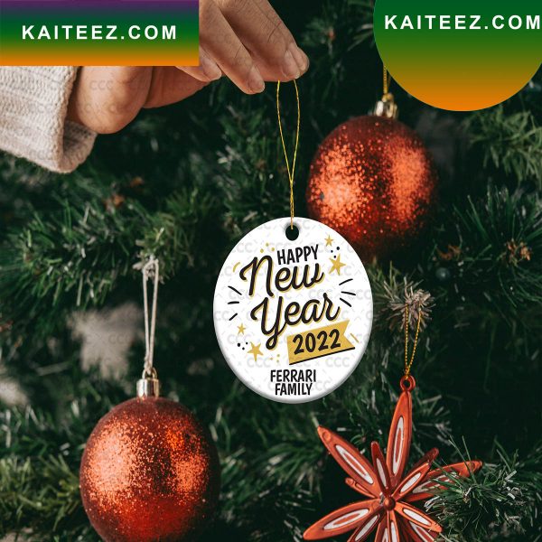 Happy New Year 2022 Christmas Ornament