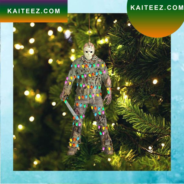 HLK Jason Voorhees Machete Horror Led Lights Christmas Ornament