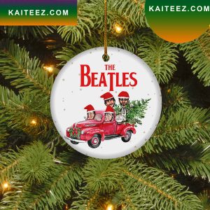 Hallmark Red Truck With The Beatles Christmas Ornament