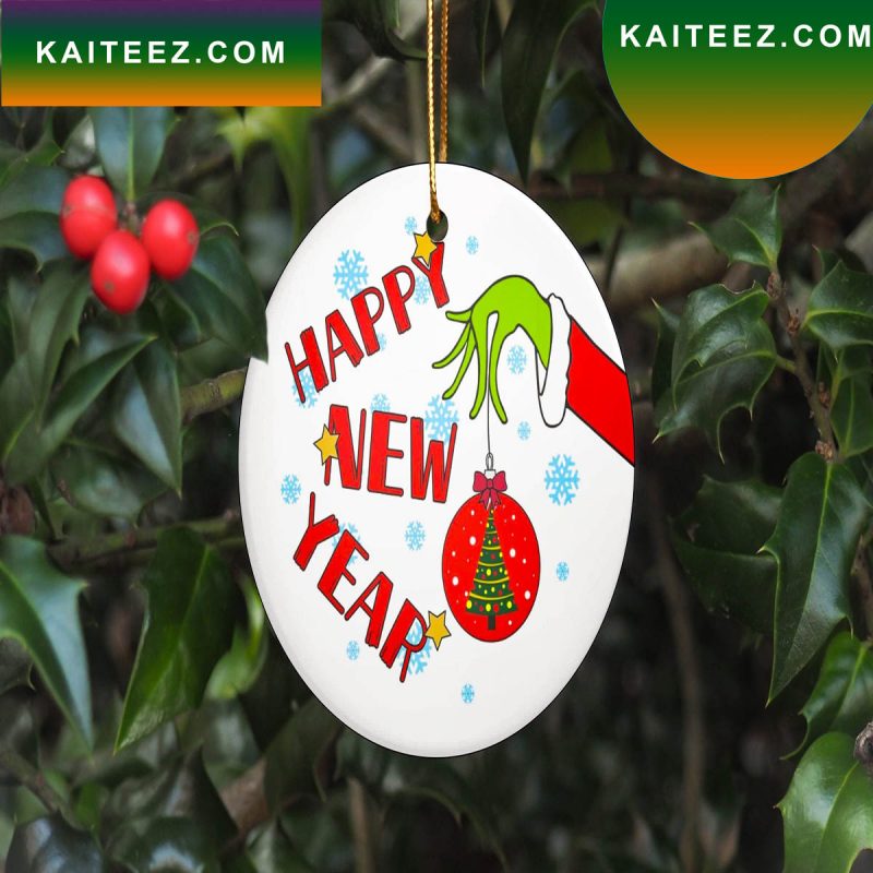 Happy New Year Grinch Christmas Grinch Decorations Outdoor Ornament