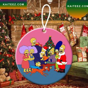 Homer The Simpsons Characters Fans Merry Christmas Ornament