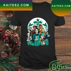 Horror characters Starbucks Halloween T-shirt