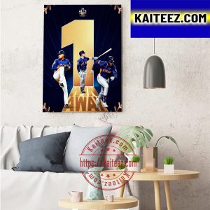 Houston Astros 1 Win Away MLB ALCS 2022 Art Decor Poster Canvas