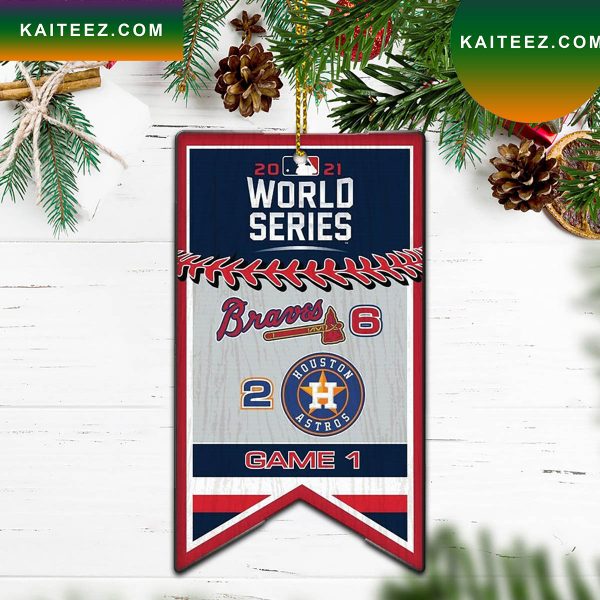 Houston Astros Atlanta Braves Score Game 1 World Series 2022 Christmas Ornament