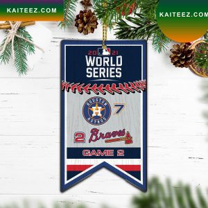 Houston Astros Atlanta Braves Score Game 2 World Series 2022 Christmas Ornament