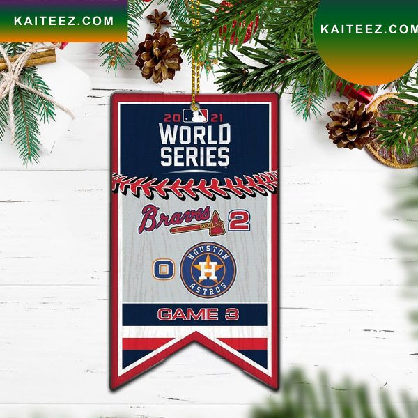 Houston Astros Atlanta Braves Score Game 3 World Series 2022 Christmas Ornament