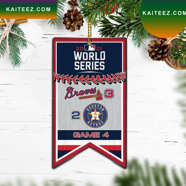 Houston Astros Atlanta Braves Score Game 4 World Series 2022 Christmas Ornament