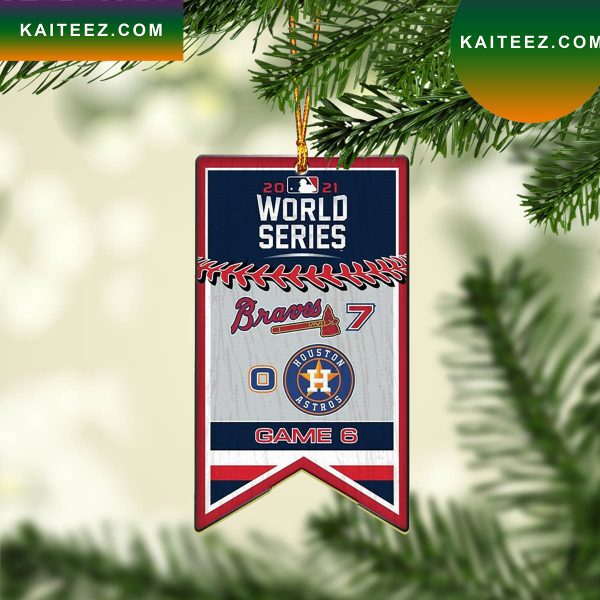 Houston Astros Atlanta Braves Score Game 6 World Series 2022 Christmas Ornament