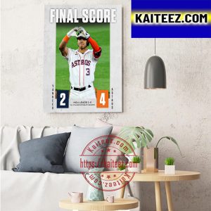 Houston Astros Get The Win In H Town Final Score Art Decor Poster Canvas