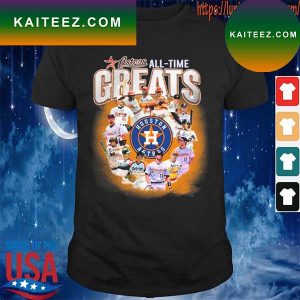 Houston Astros Team Football all-time greats signatures T-shirt