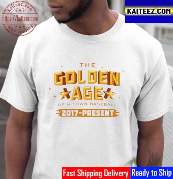 Houston Astros The Golden Age Of H Town Baseball 2017 Present Vintage T-Shirt