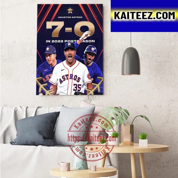 Houston Astros Undefeated In 2022 MLB Postseason Art Decor Poster Canvas