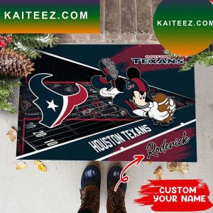 Houston Texans NFL Custom Name House of fans Doormat