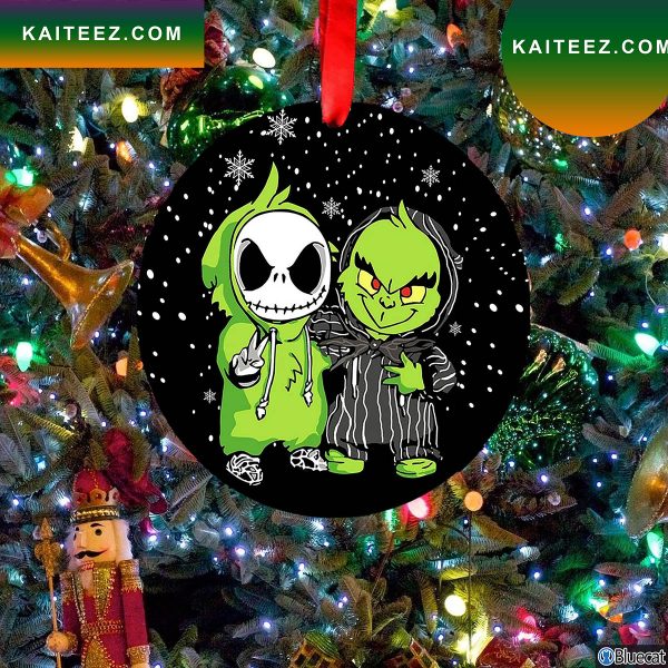 How The Grinch Jack Skellington Friends Christmas Tree Decorations Christmas Grinch Decorations Outdoor Ornament