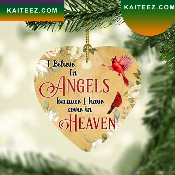 I Believe In Angels Red Cardinal Christmas Ornament