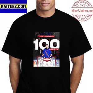 Igor Shesterkin 100th NHL Start With New York Rangers Vintage T-Shirt