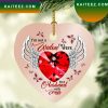 Im Not A Widow Im A Wife To A Husband With Wings Red Butterfly Heart Christmas Ornament