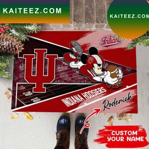 Indiana Hoosiers NCAA3 Custom Name For House of real fans Doormat