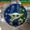 Indianapolis Colts Baby Yoda Christmas Ornament
