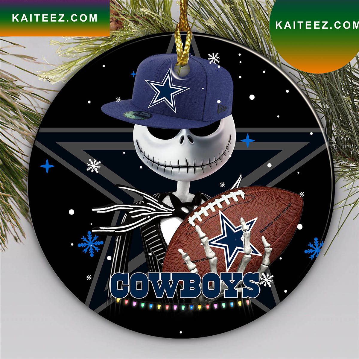 Jack Skellington Dallas Cowboys Christmas Tree Christmas Ornament