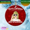 Jacksonville Jaguars Mickey Santa On Football Ball Sleigh Christmas Ornament